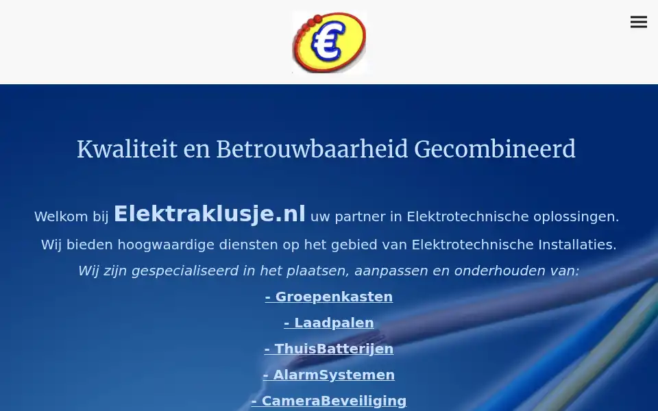 Screenshot of elektraklusje.nl