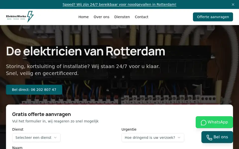 Screenshot of elektraworks.nl