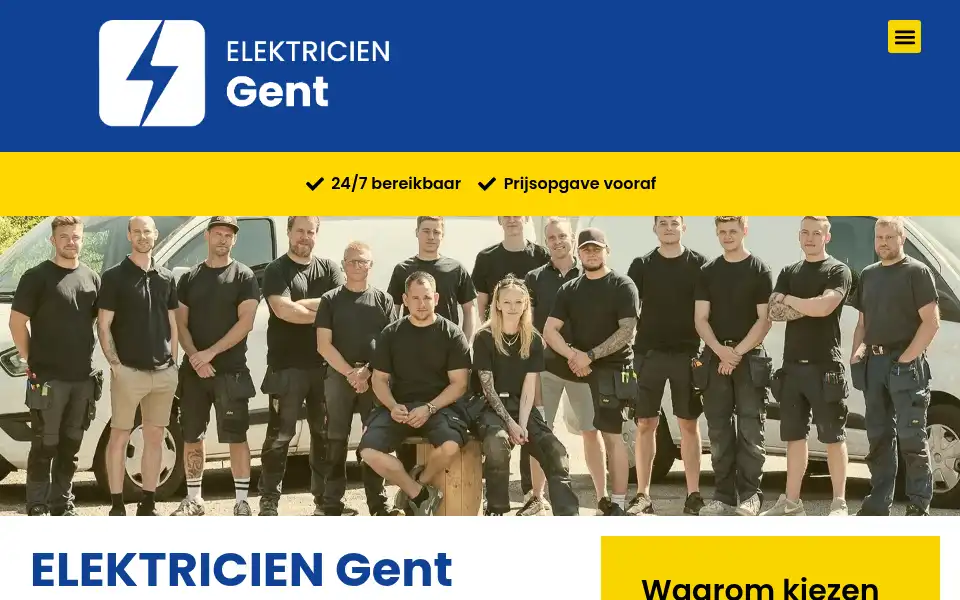 Screenshot of elektricien-gent.be