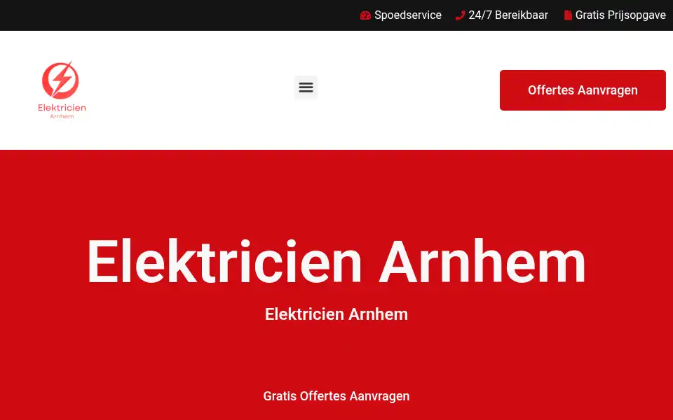 Screenshot of elektricienarnhem.net