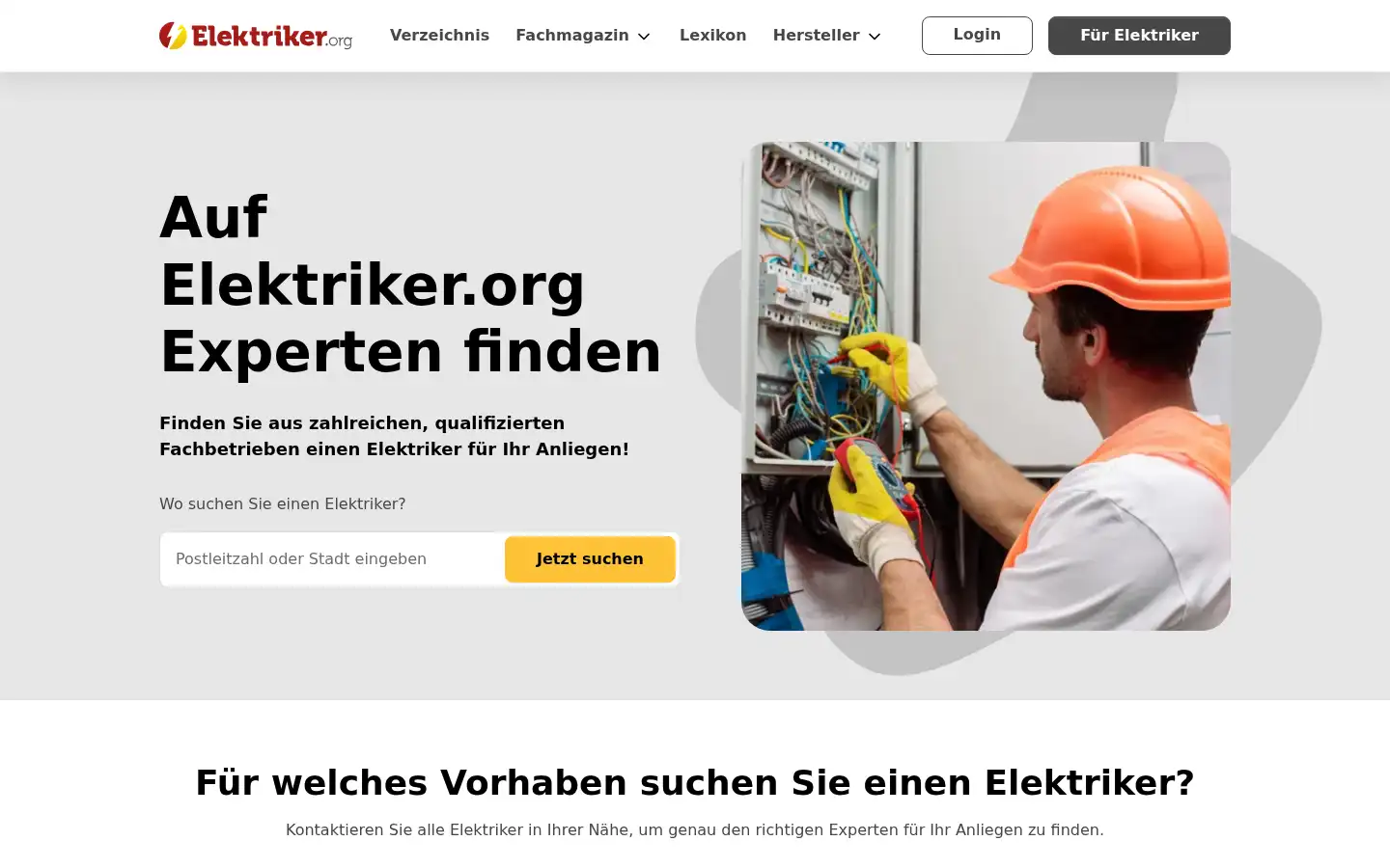 Screenshot of elektriker.org