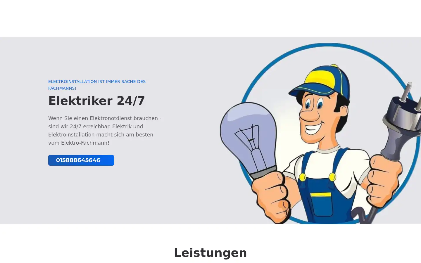 Screenshot of elektriker247.de