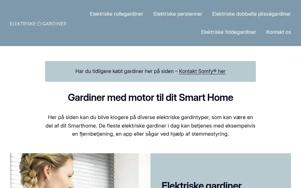 Screenshot of elektriskegardiner.dk