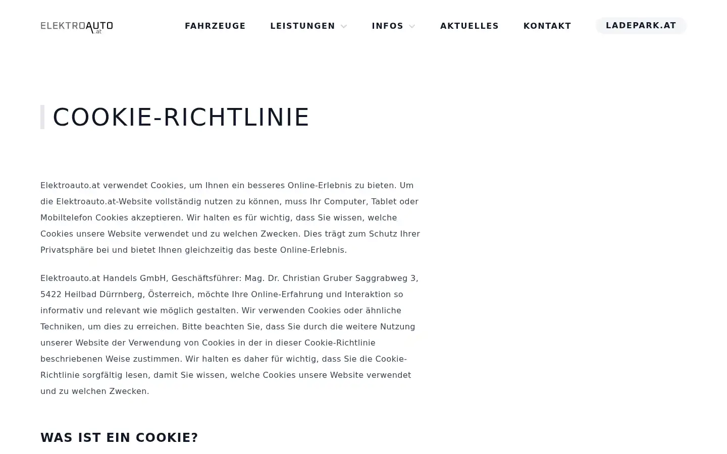 Screenshot of elektroauto.at