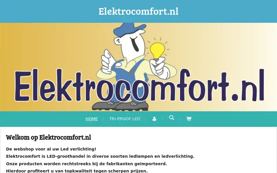 Screenshot of elektrocomfort.nl
