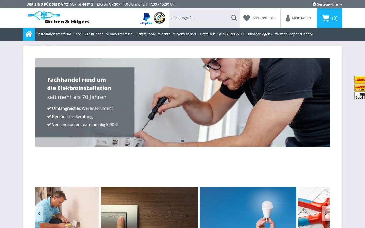Screenshot of elektromaterial.eu