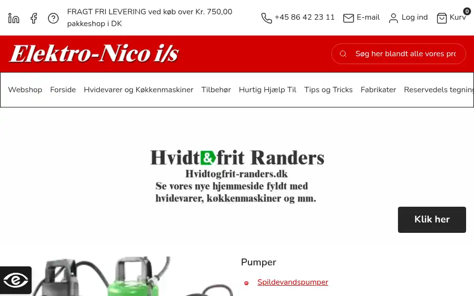 Screenshot of elektronico.dk