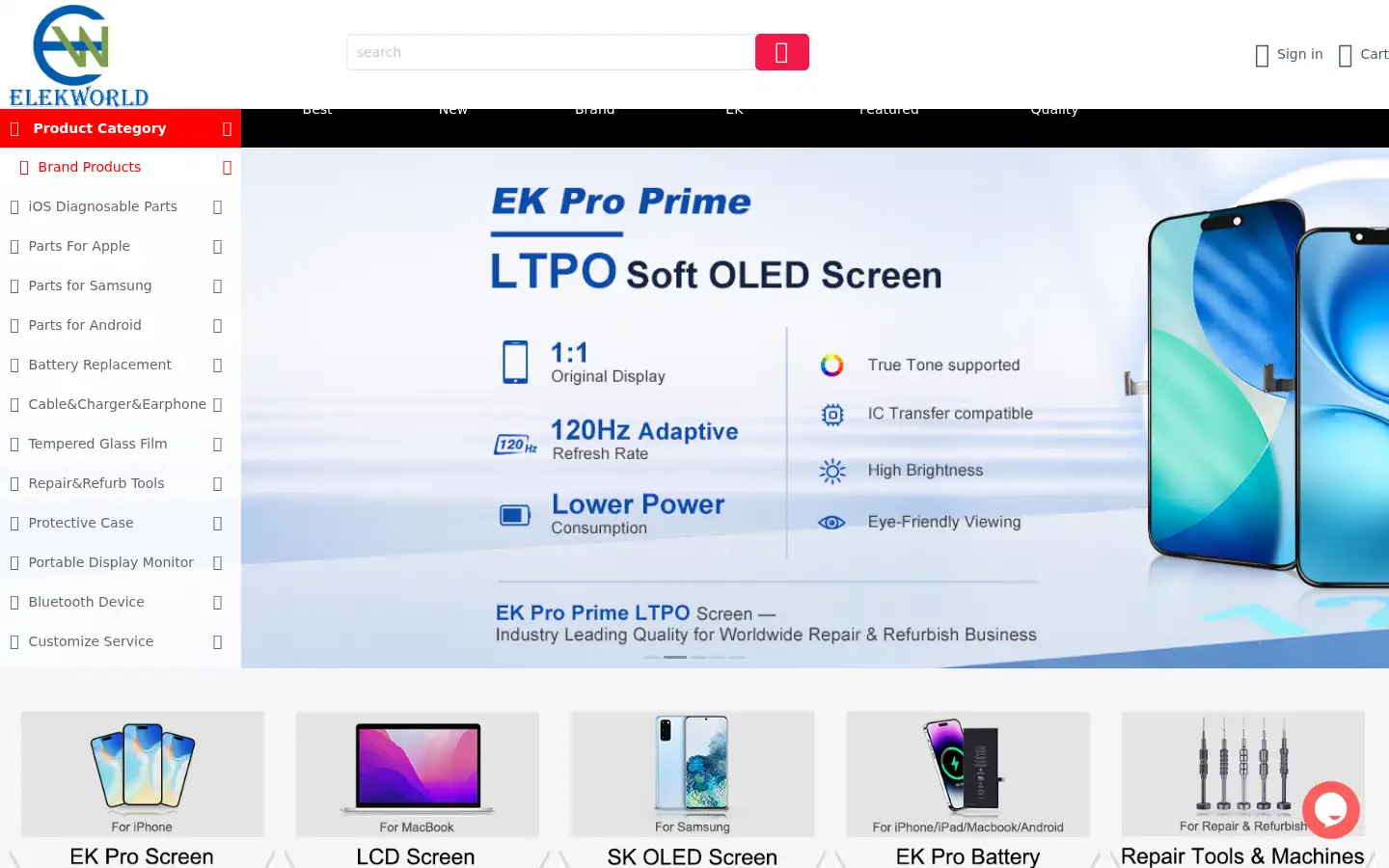 Screenshot of elekworld.com