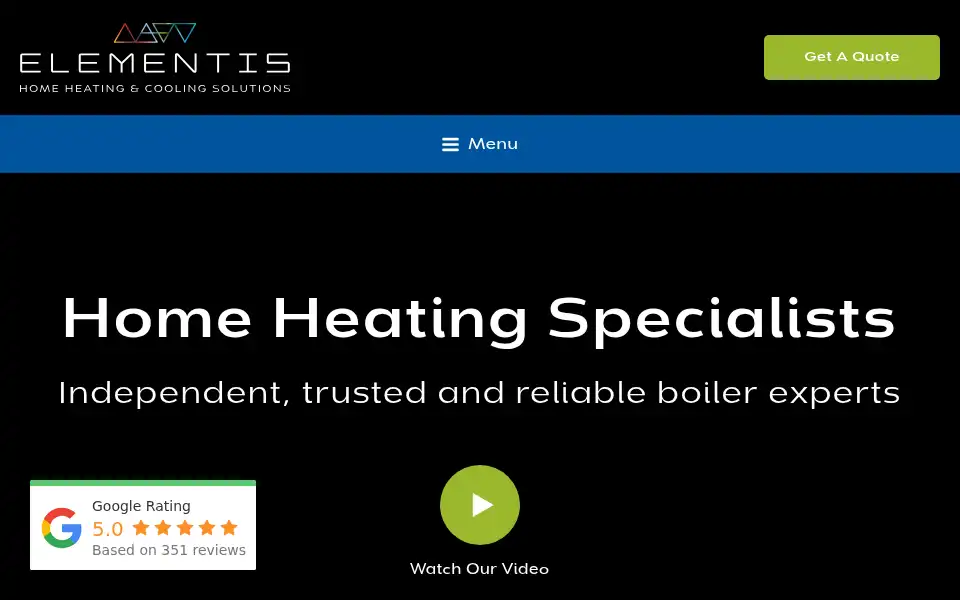 Screenshot of elementisboilerexperts.com