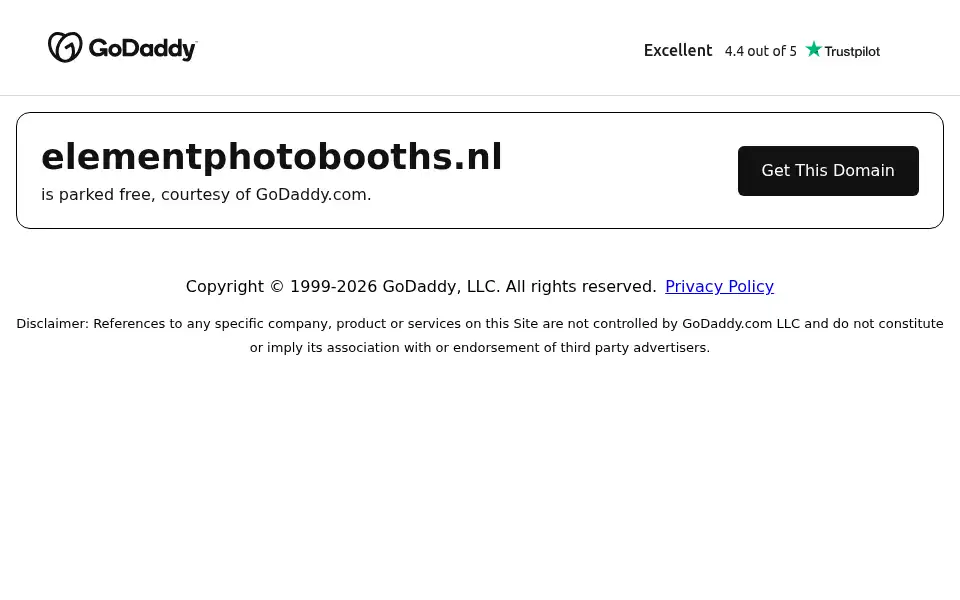 Screenshot of elementphotobooths.nl