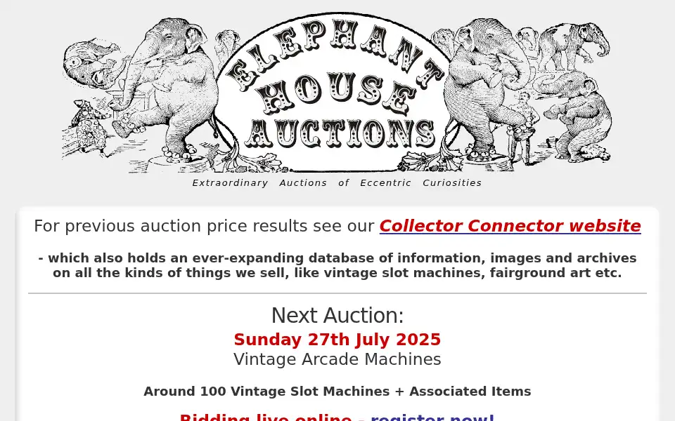Screenshot of elephanthouseauctions.com