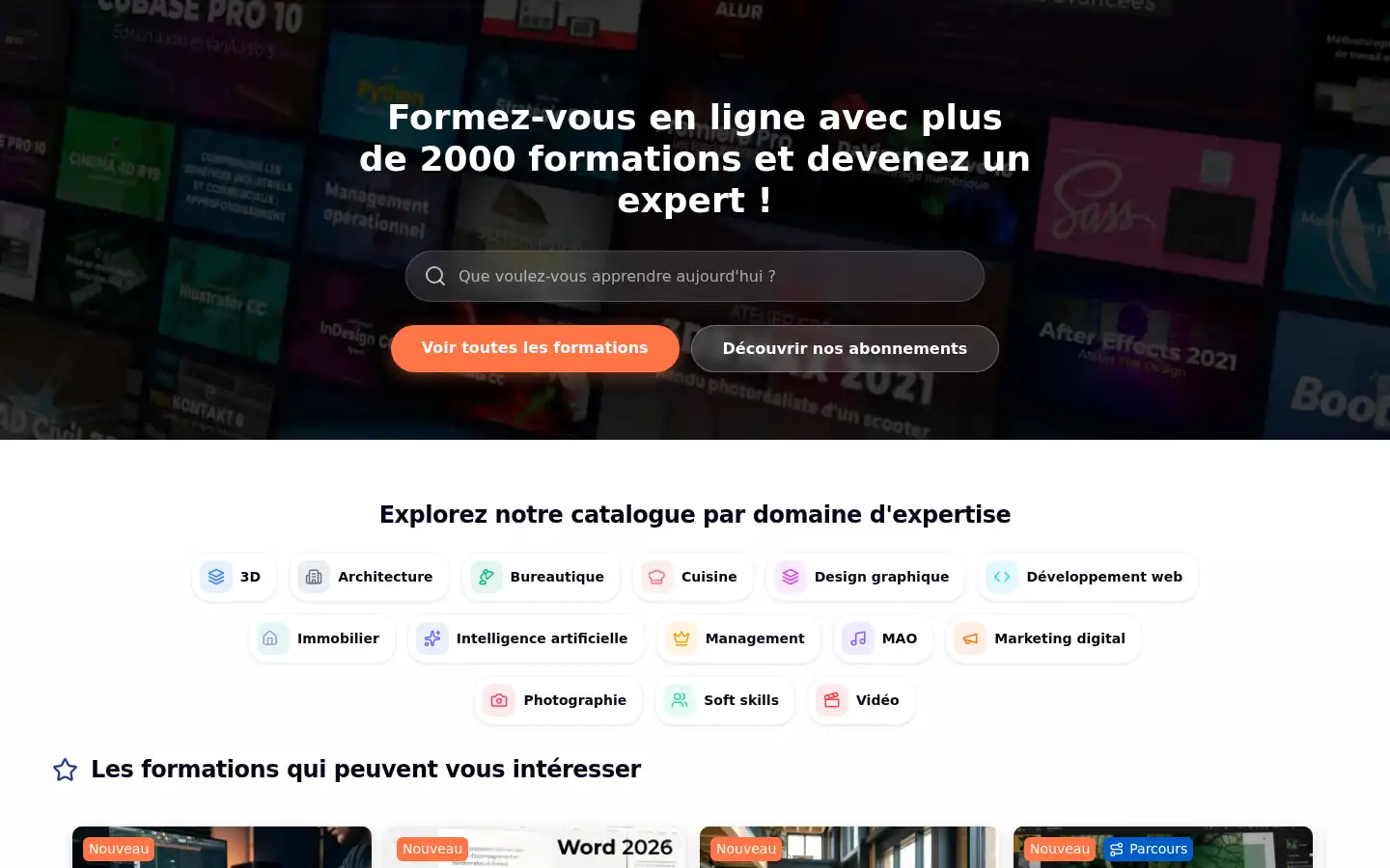 Screenshot of elephorm.com