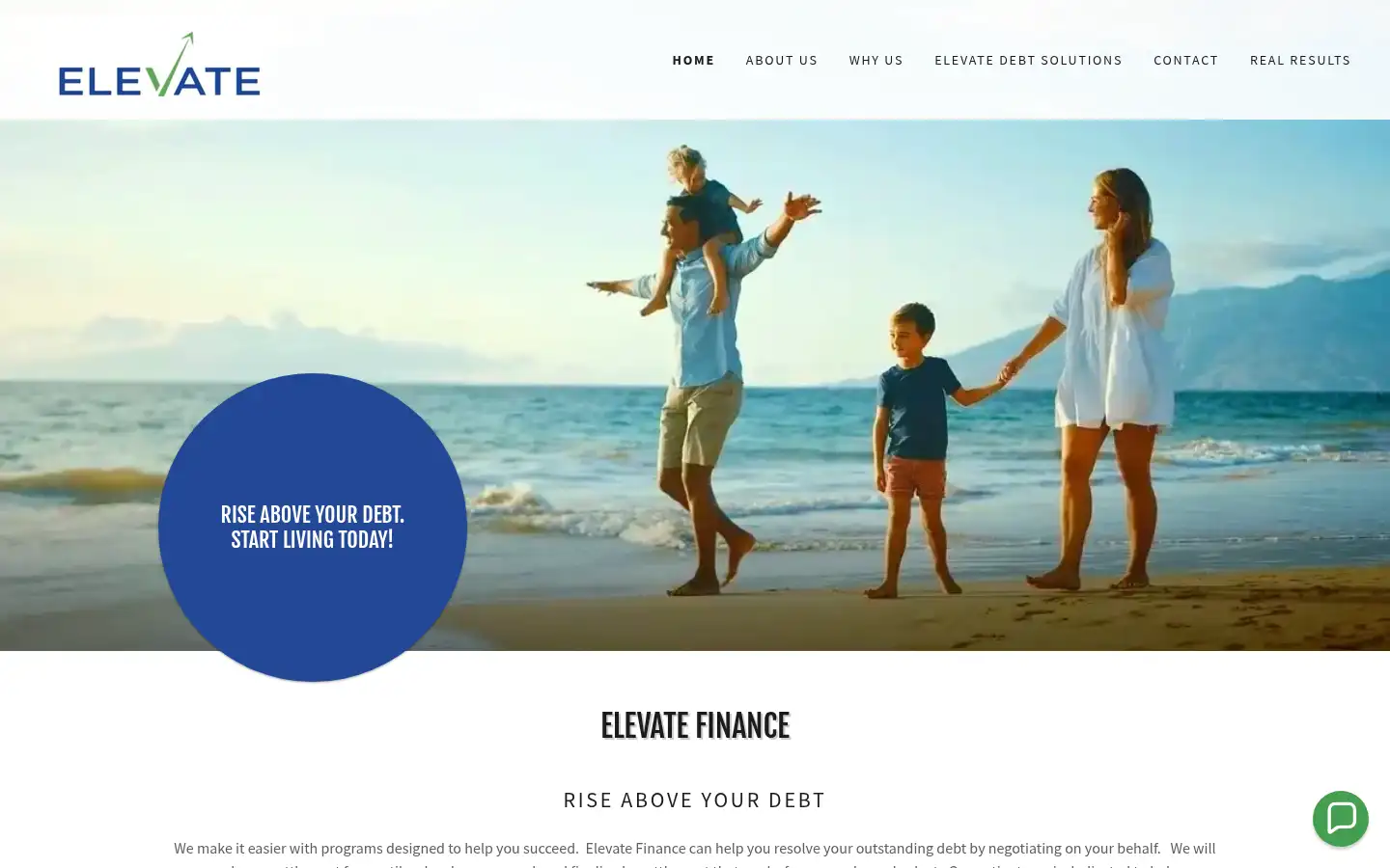 Screenshot of elevatedebtsolutions.com