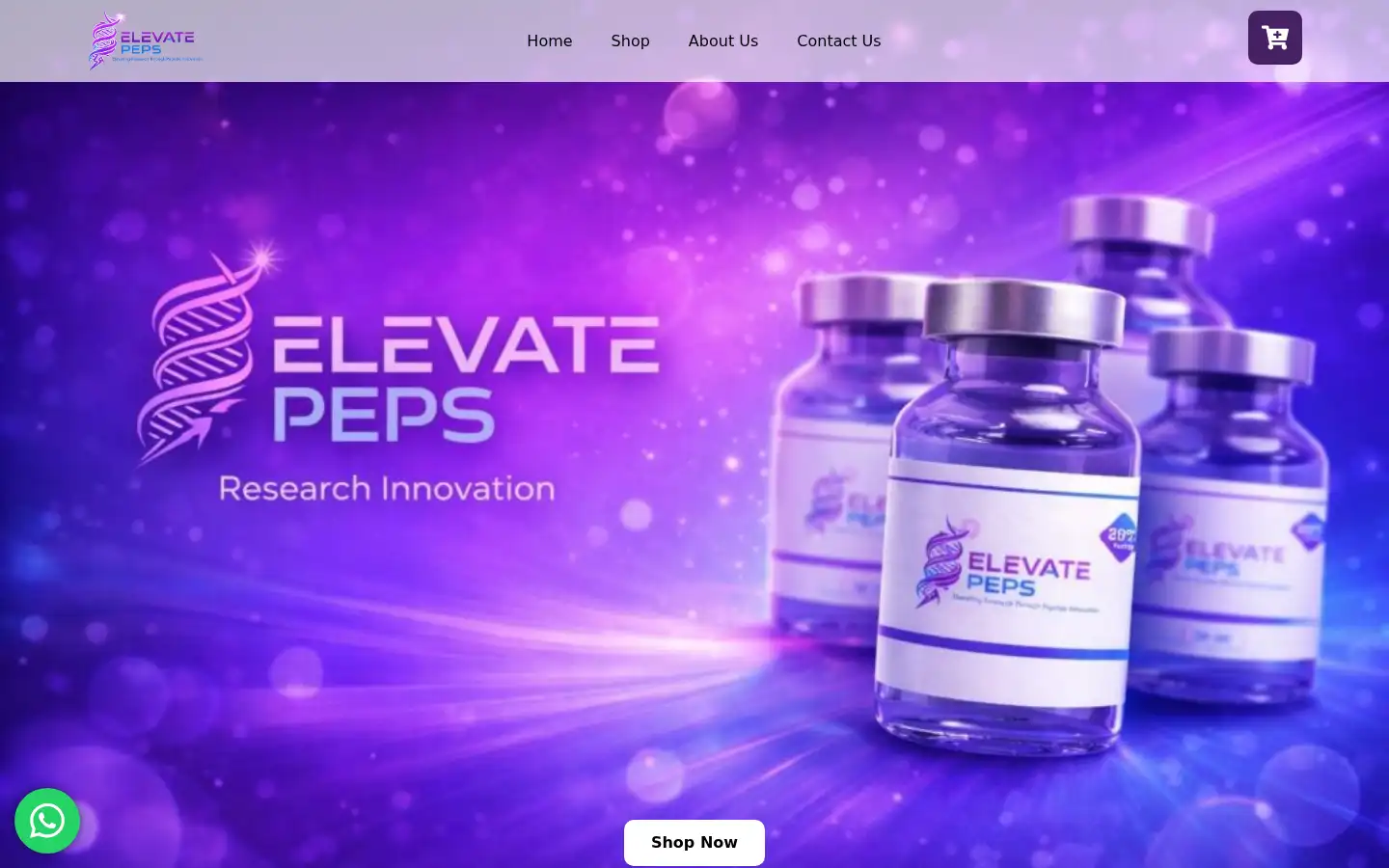 Screenshot of elevatepeps.co.uk