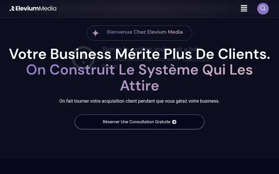 Screenshot of eleviummedia.com