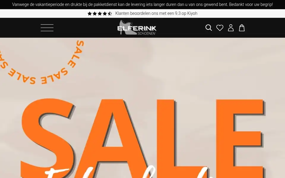 Screenshot of elferinkschoenen.nl
