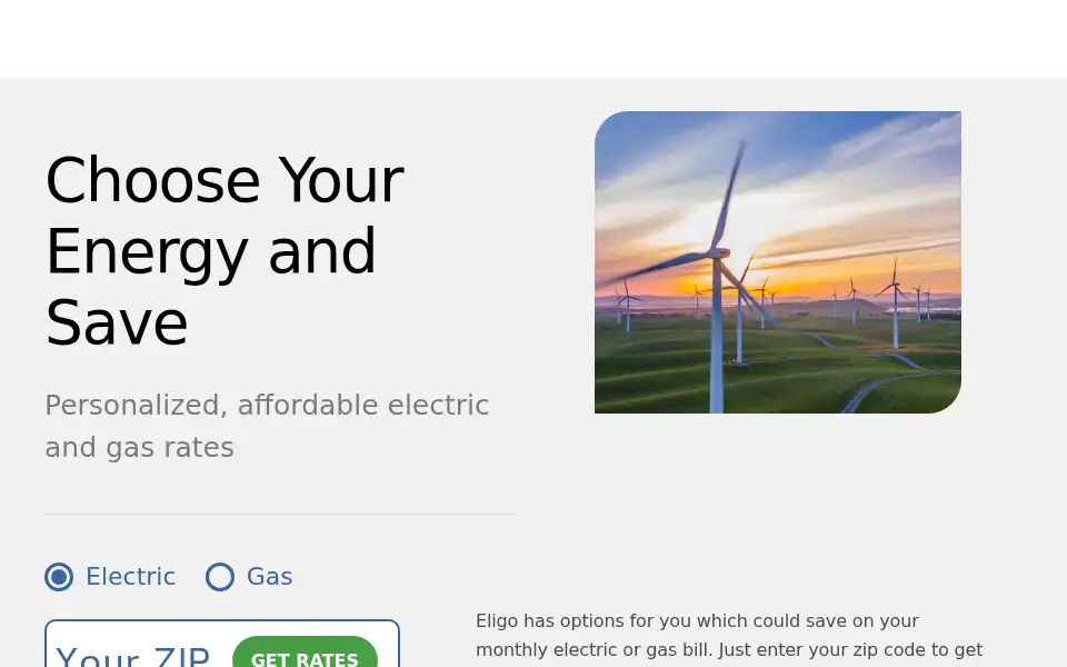 Screenshot of eligoenergy.com