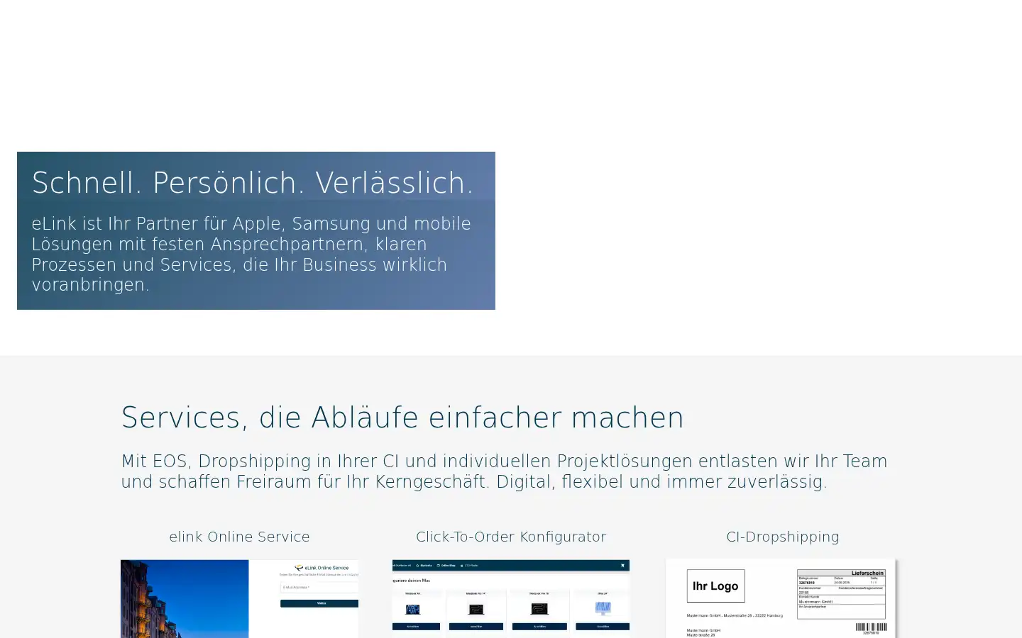 Screenshot of elink-distribution.com