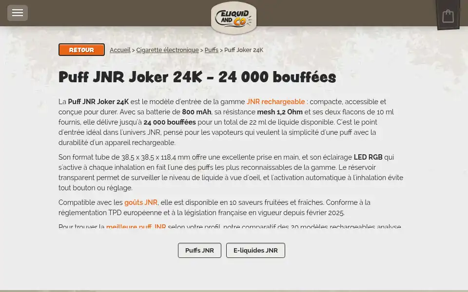 Screenshot of eliquidandco.com