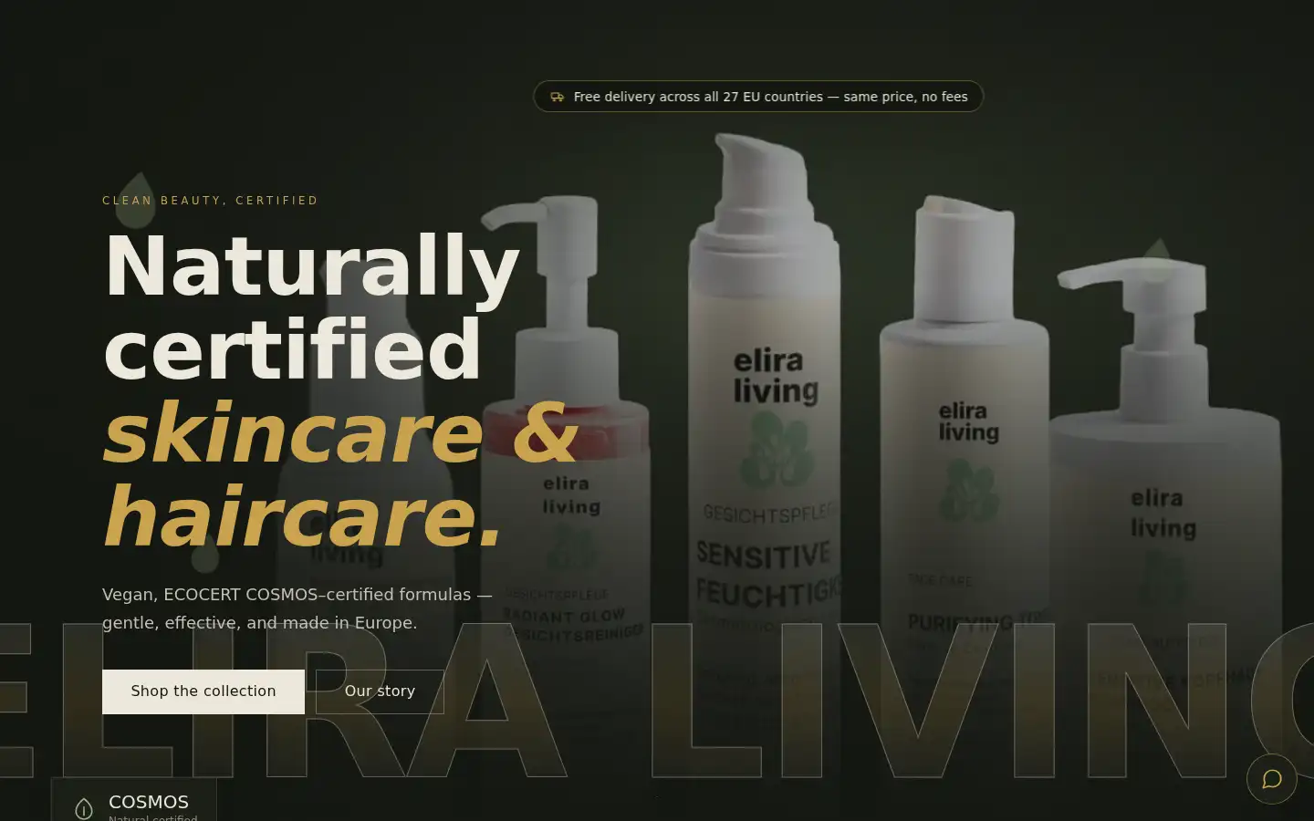 Screenshot of eliraliving.com