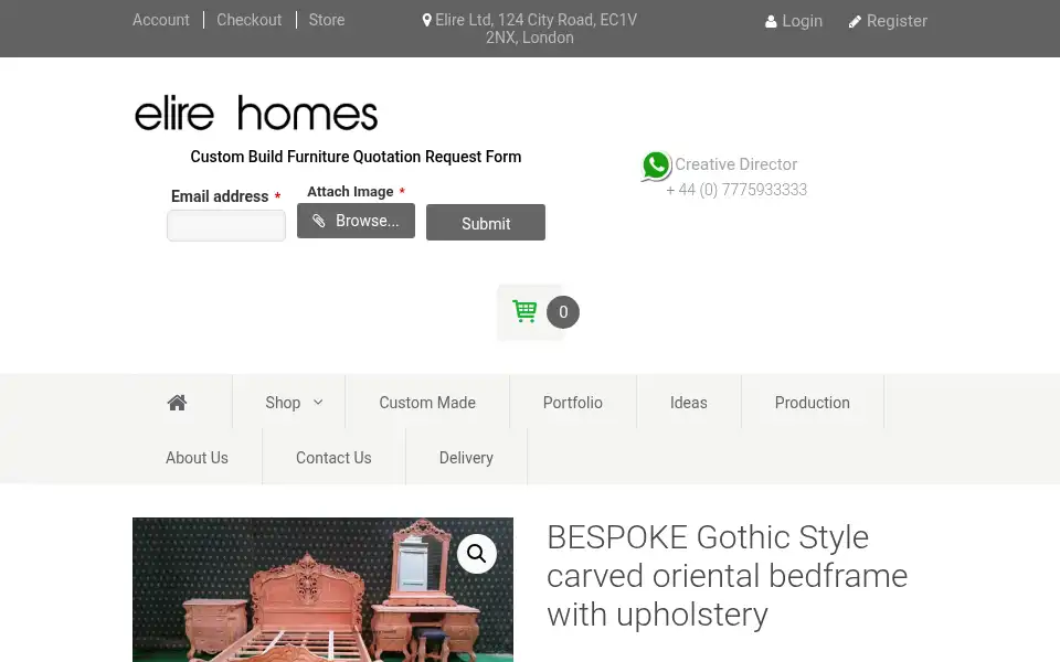 Screenshot of elirehomes.com