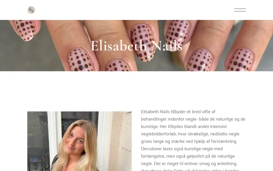 Screenshot of elisabethnails.dk