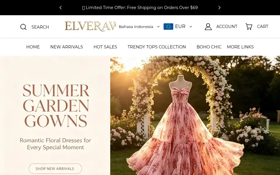Screenshot of elisedumont.com