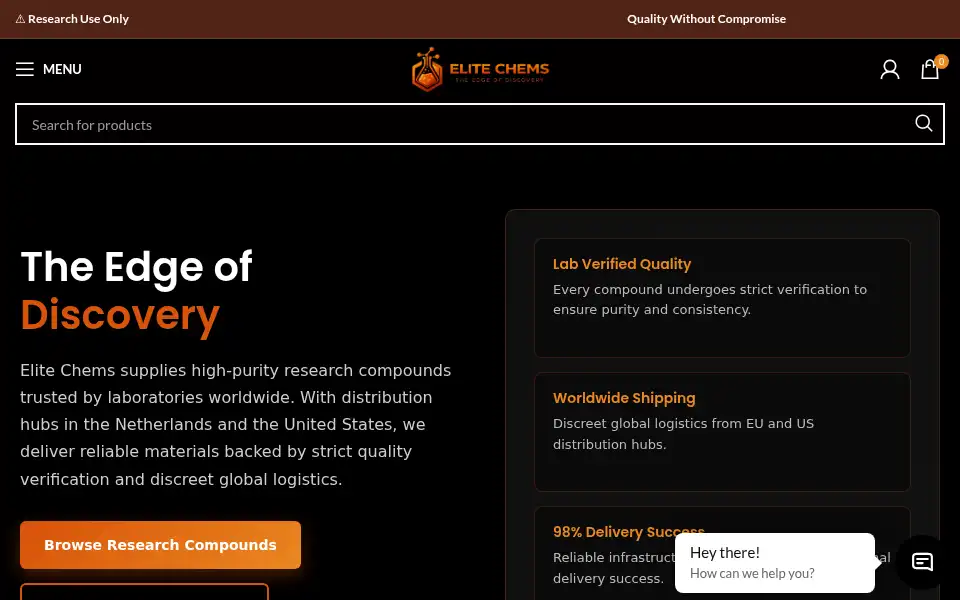 Screenshot of elite-chems.com