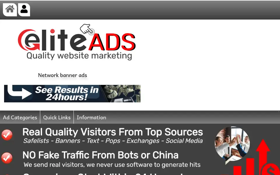 Screenshot of eliteads.net