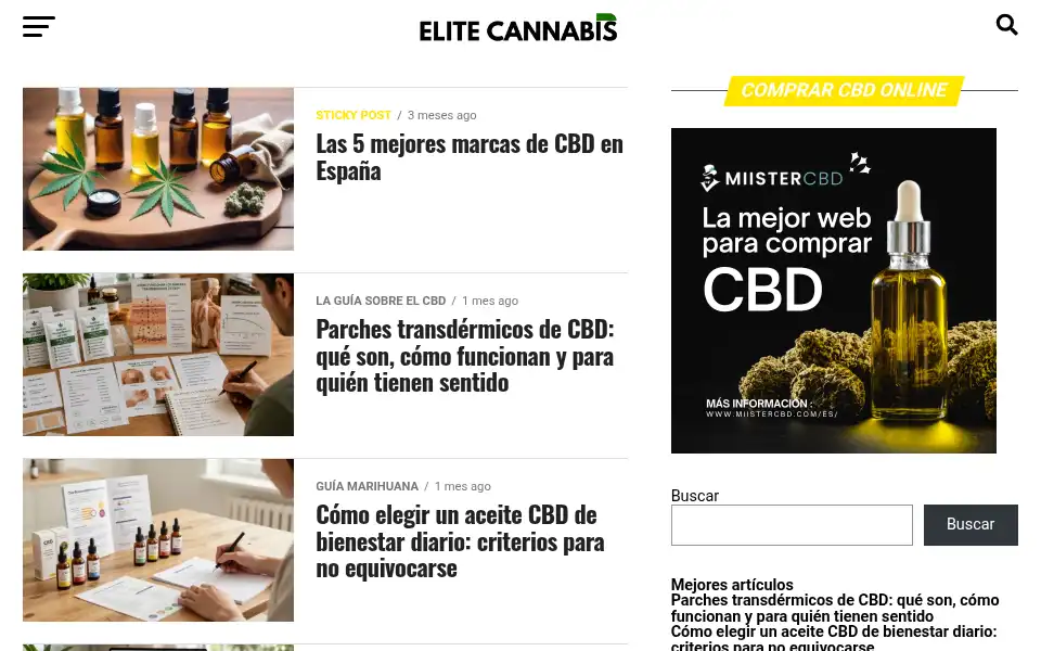 Screenshot of elitecannabis.io