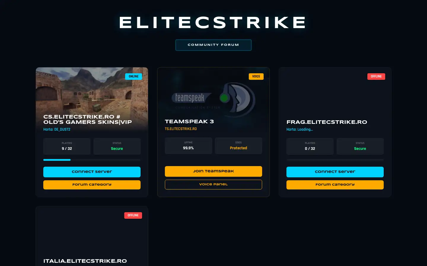 Screenshot of elitecstrike.ro