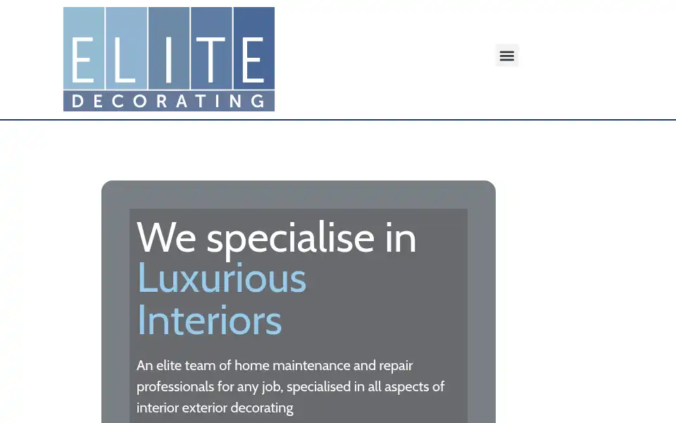 Screenshot of elitedecorating.co.uk