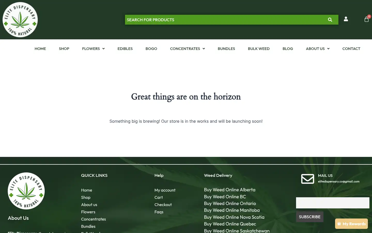 Screenshot of elitedispensary.co
