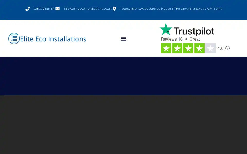 Screenshot of eliteecoinstallations.co.uk