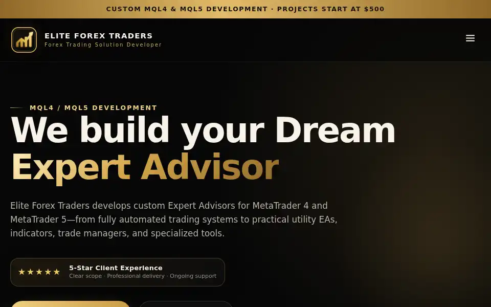 Screenshot of eliteforextrader.com