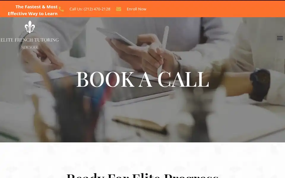Screenshot of elitefrenchtutoring.com
