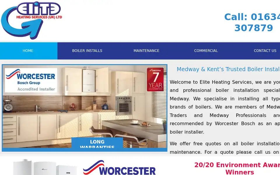 Screenshot of eliteheatingservices.com