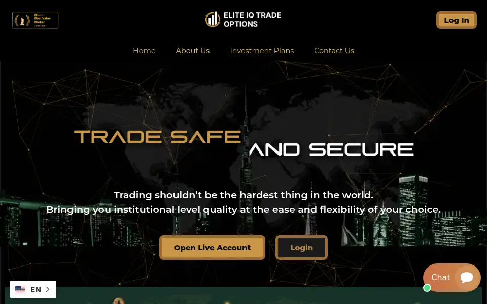 Screenshot of eliteiqtradesoptions.com