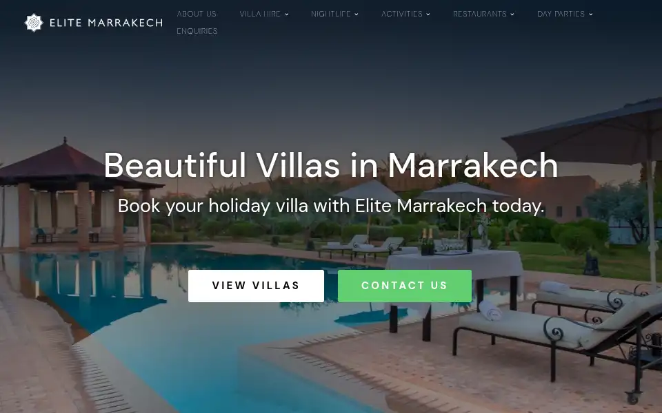Screenshot of elitemarrakech.com