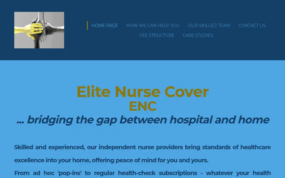 Screenshot of elitenursecover.com