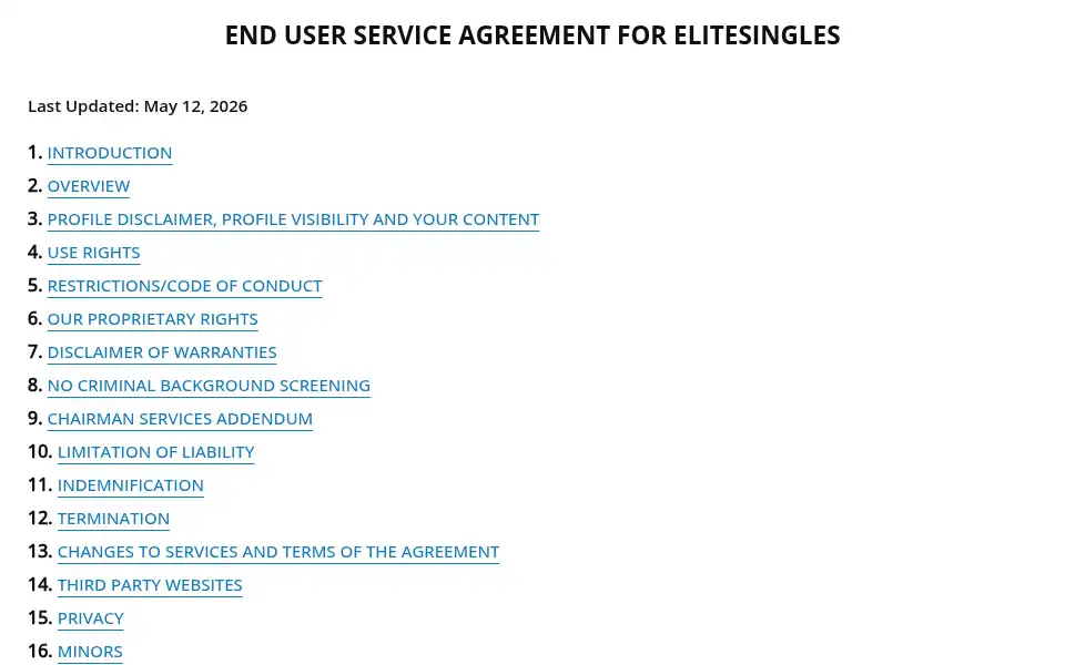 Screenshot of elitesingles.co