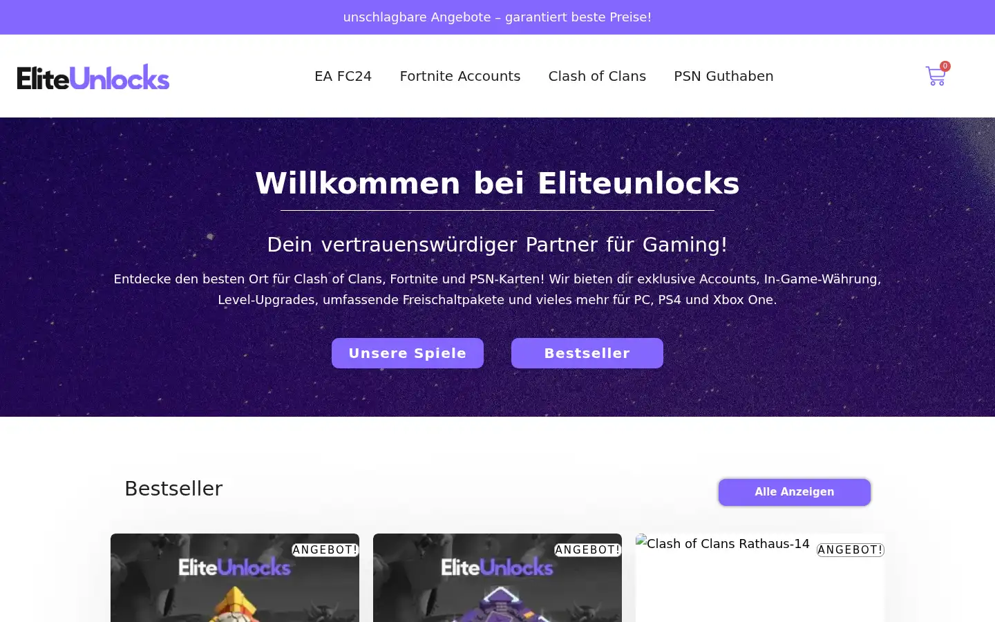 Screenshot of eliteunlocks.de