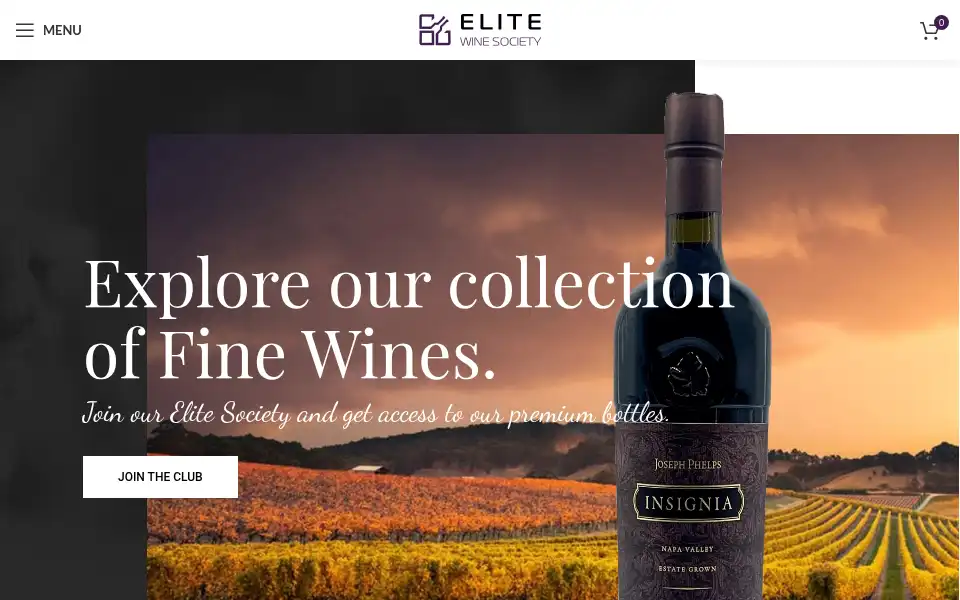 Screenshot of elitewinesociety.com