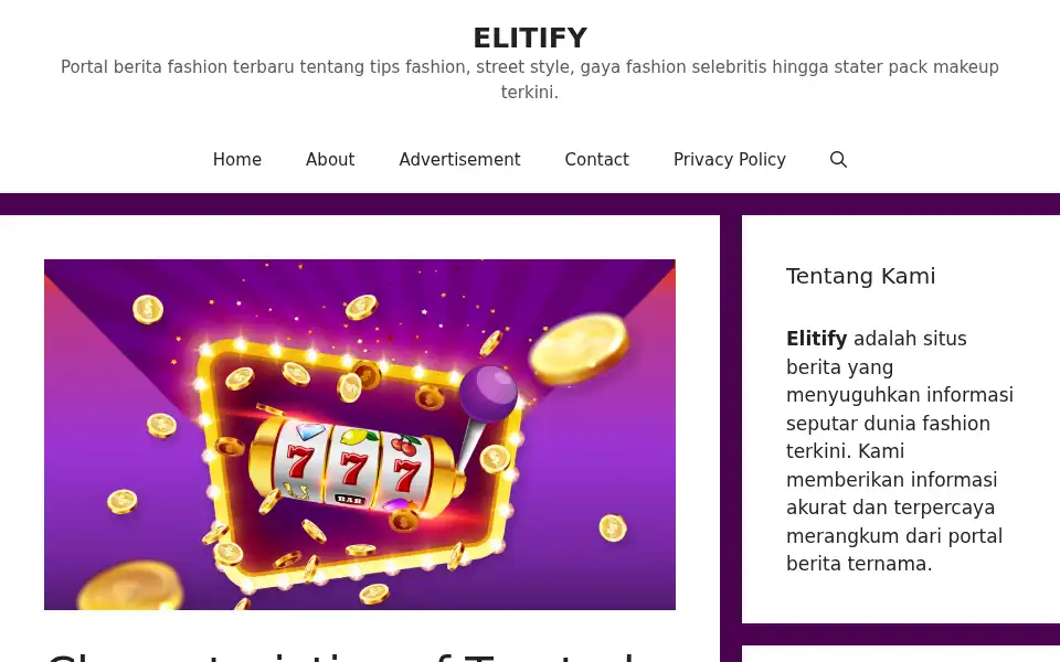 Screenshot of elitify.com