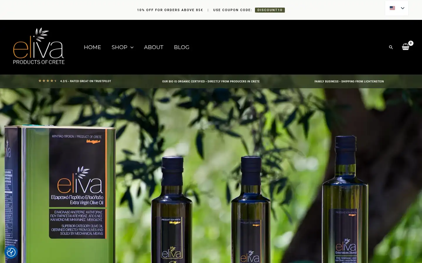 Screenshot of eliva-crete.com