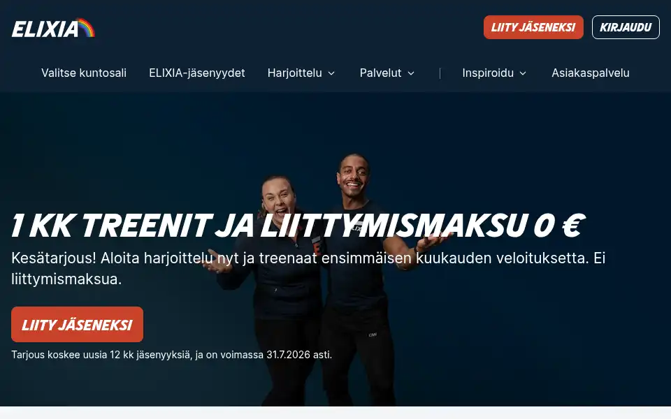 Screenshot of elixia.fi