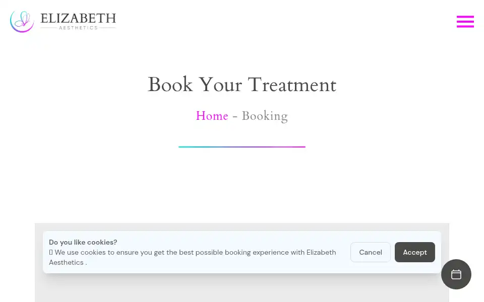 Screenshot of elizabethaesthetics.uk