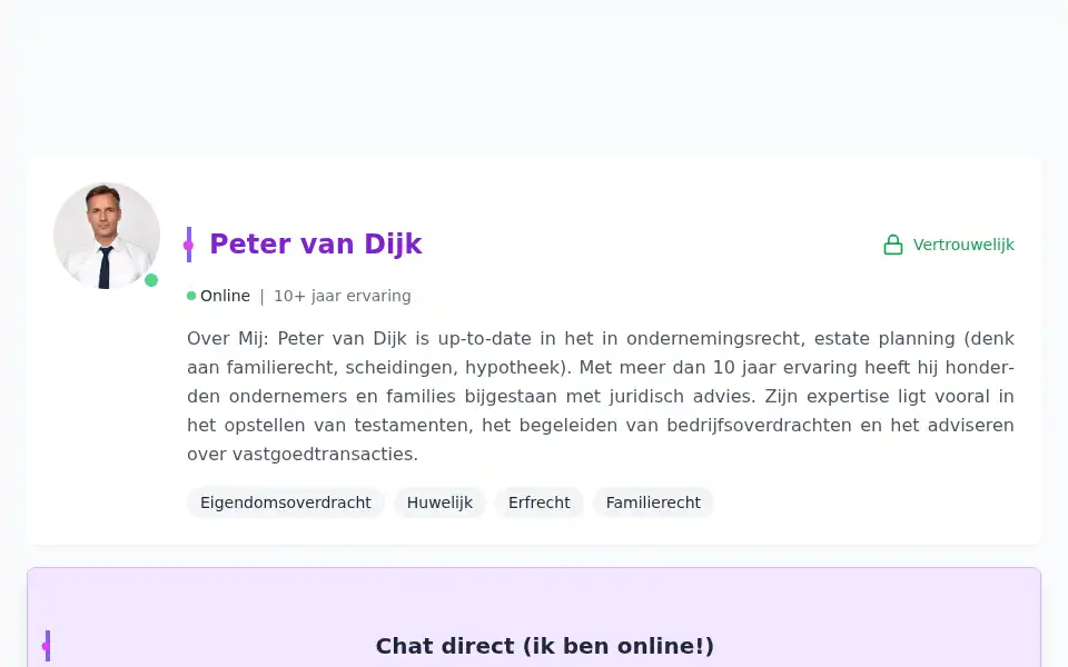 Screenshot of elkenotaris.nl
