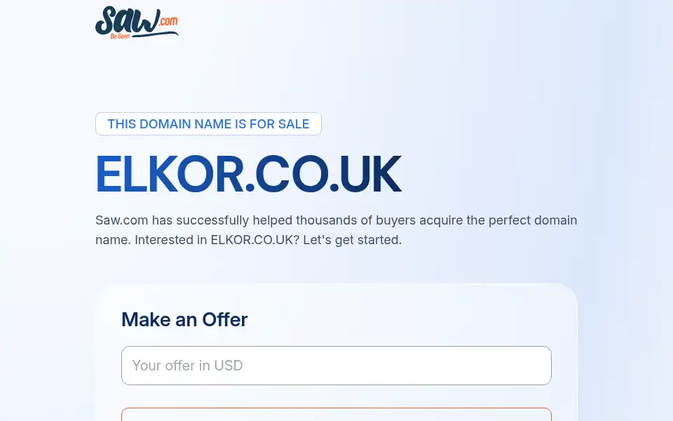 Screenshot of elkor.co.uk