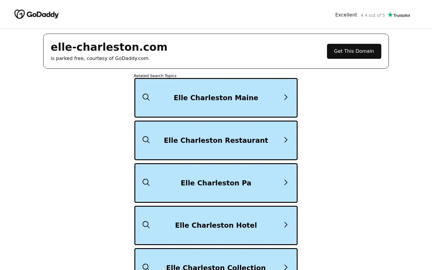 Screenshot of elle-charleston.com
